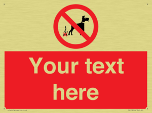 Custom No Dog Fouling Sign